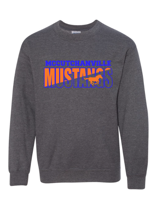 Mccutchanville Mustangs Horse Crewneck Sweatshirt