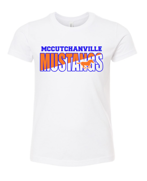 Mccutchanville mustangs horse short sleeve tee