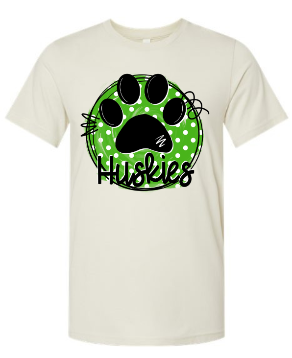 Huskies Polka Dot Short Sleeve Tee