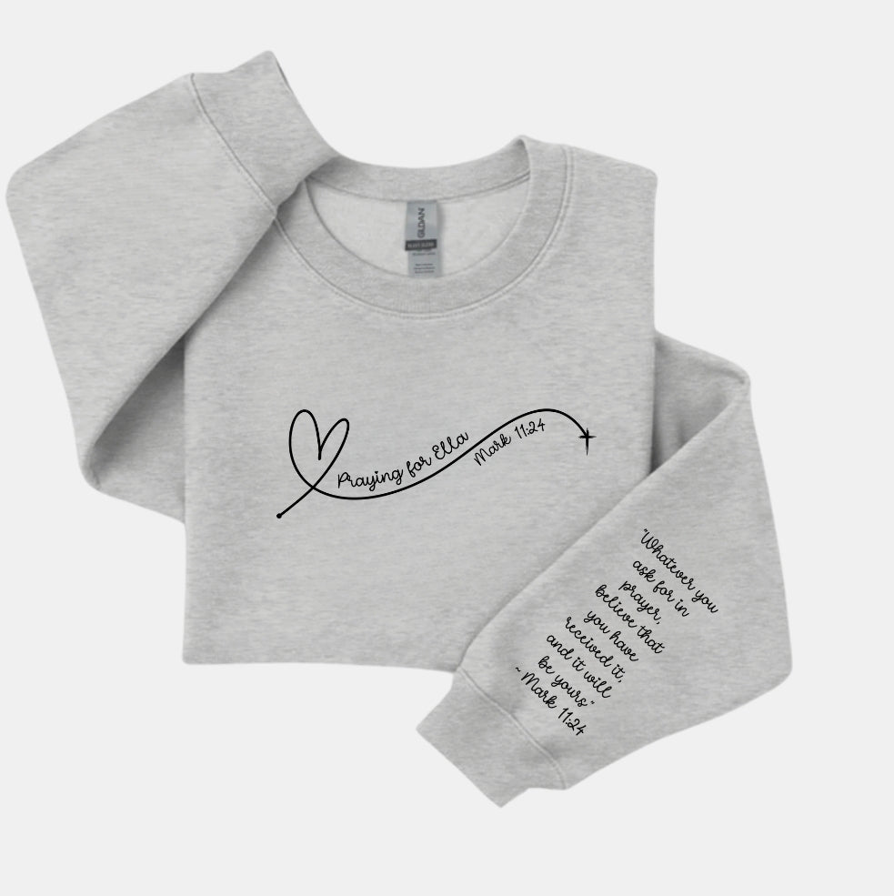 Praying for Ella Sweatshirt-TODDLER YOUTH