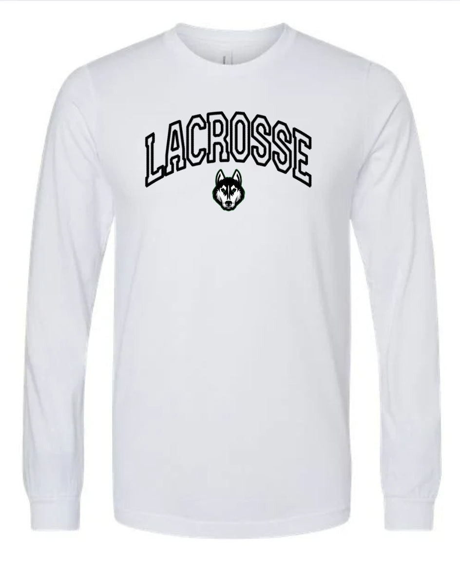 Faux Embroidered Lacrosse Long Sleeve