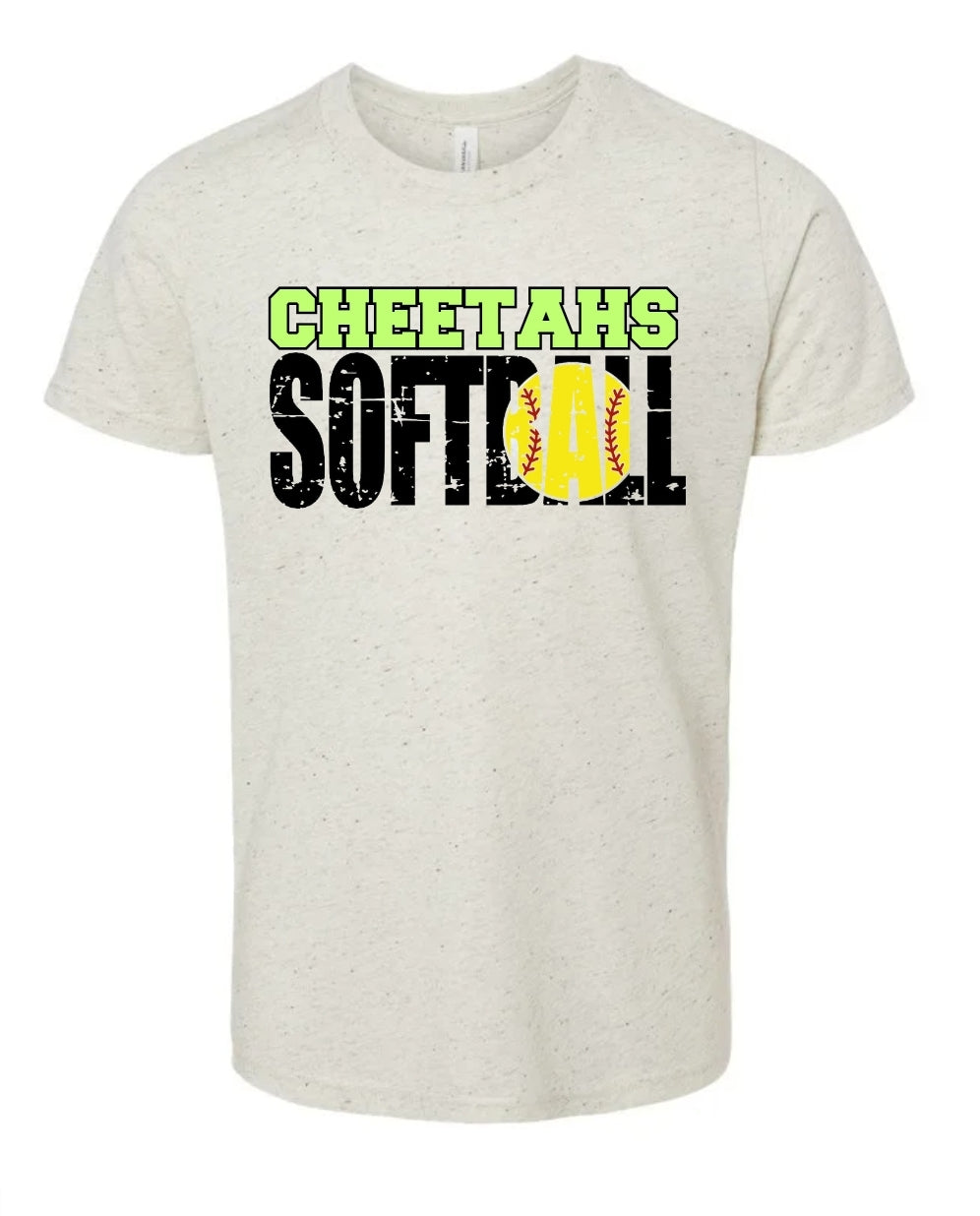 Cheetahs Softball Distressed Tee