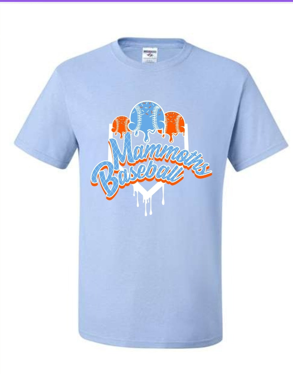 Mammoths Baseball Drip Tee
