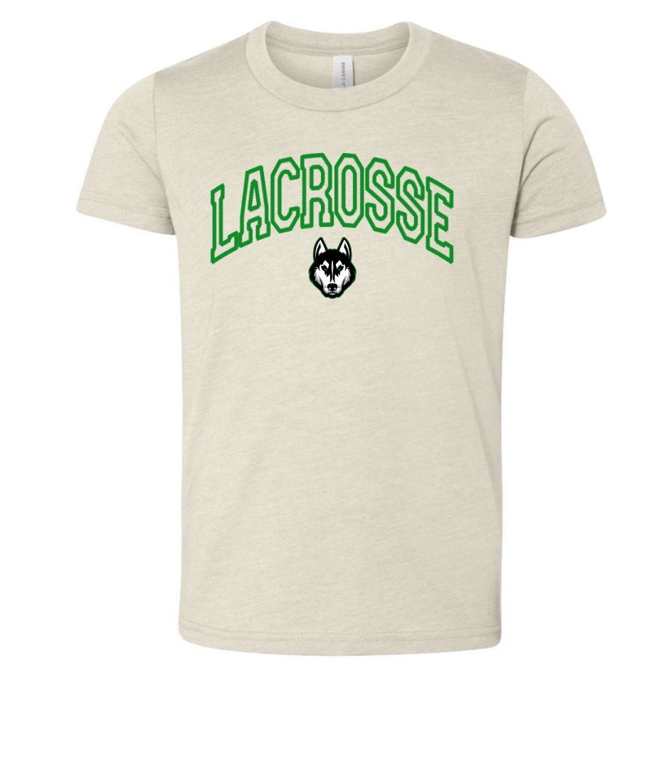 Faux Embroidered Lacrosse Tee