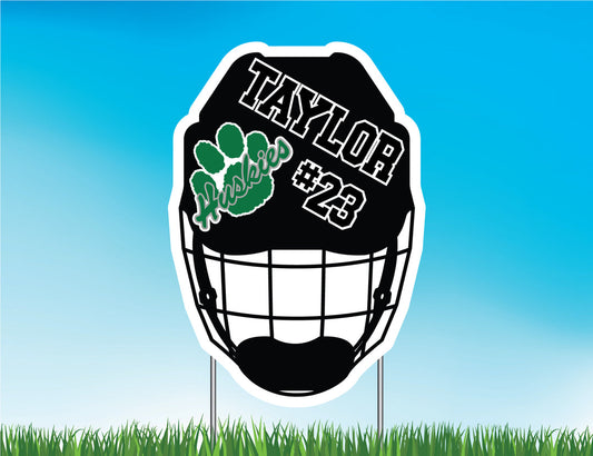 North Lacrosse Helmet Yard Sign