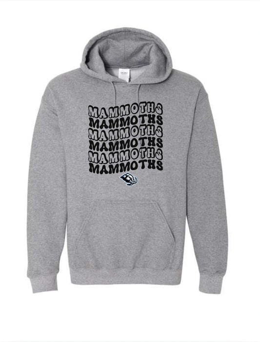 Mammoths Retro Stacked Hoodie