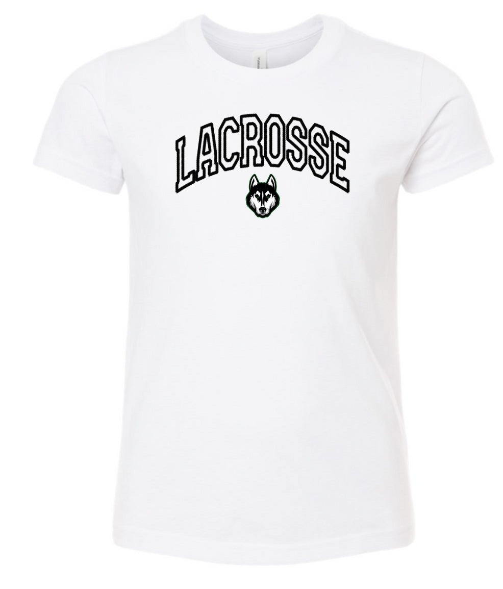 Faux Embroidered Lacrosse Tee