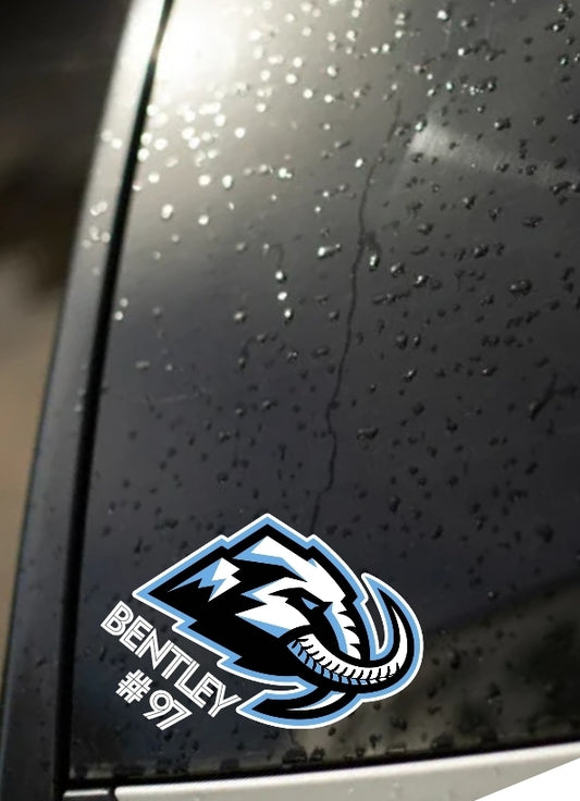 Mammoths Logo Decal Name and Number