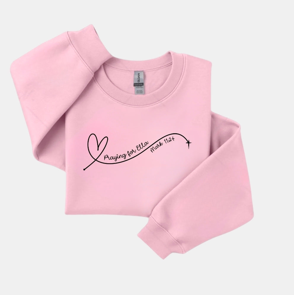 Praying for Ella Sweatshirt-TODDLER YOUTH