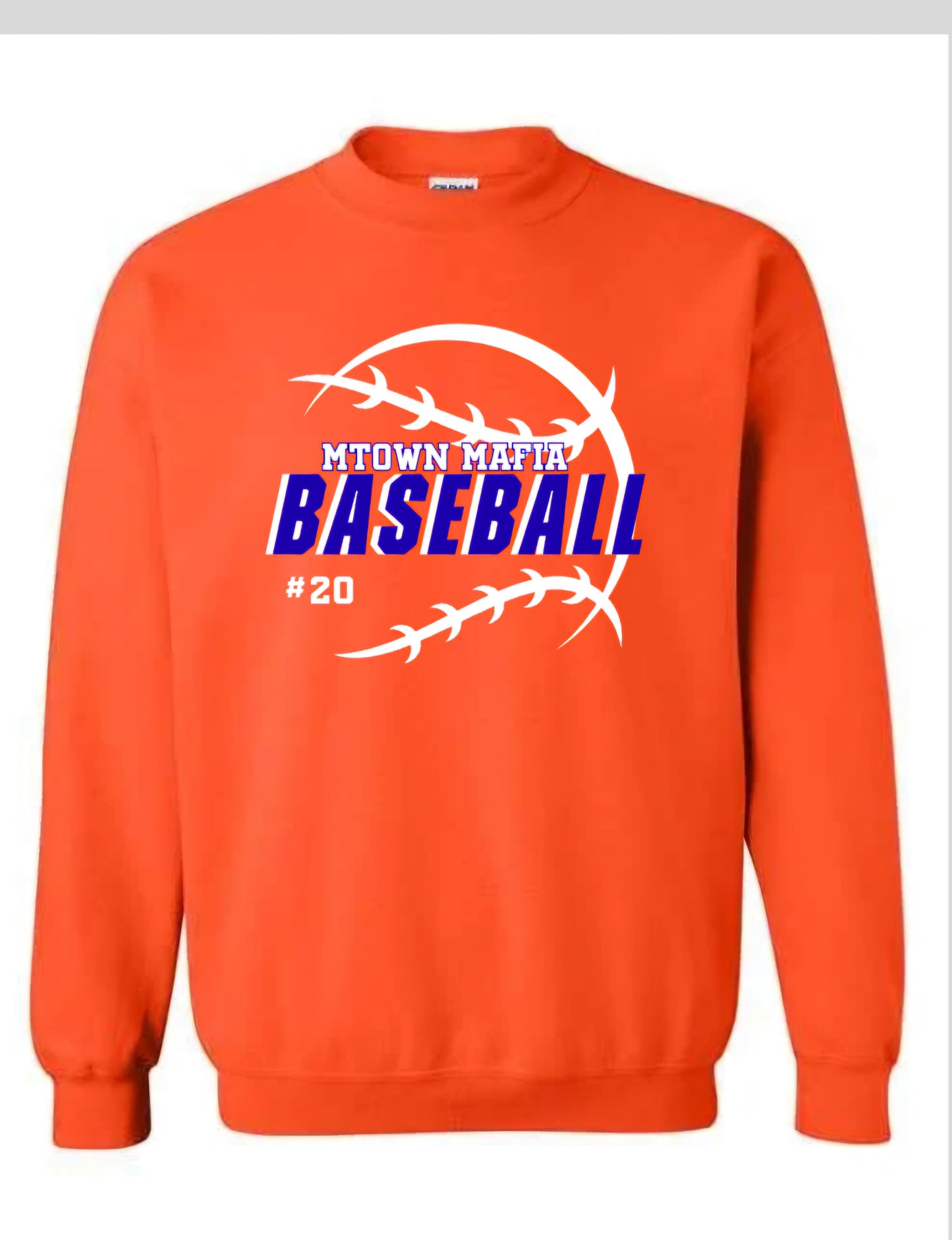 Mtown mafia Baseball with number Sweatshirt