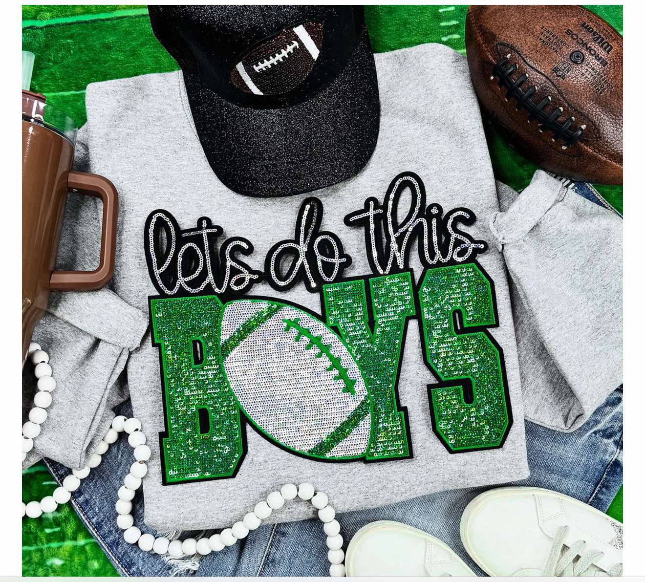 Lets do this boys Glitter patch