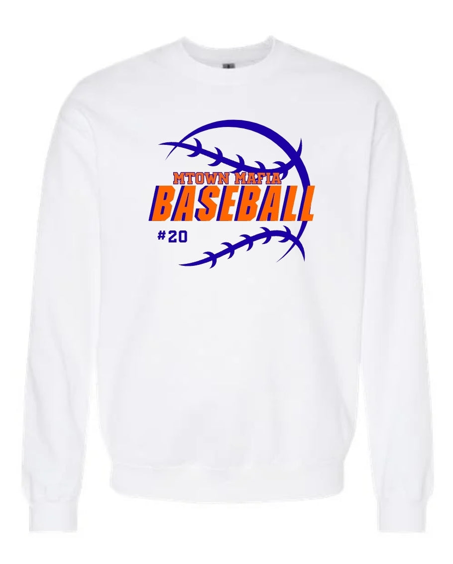 Mtown mafia Baseball with number Sweatshirt