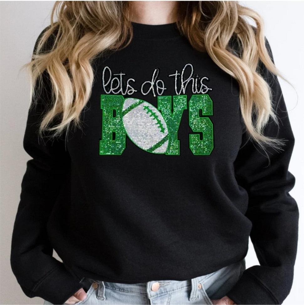 Lets do this boys Glitter patch