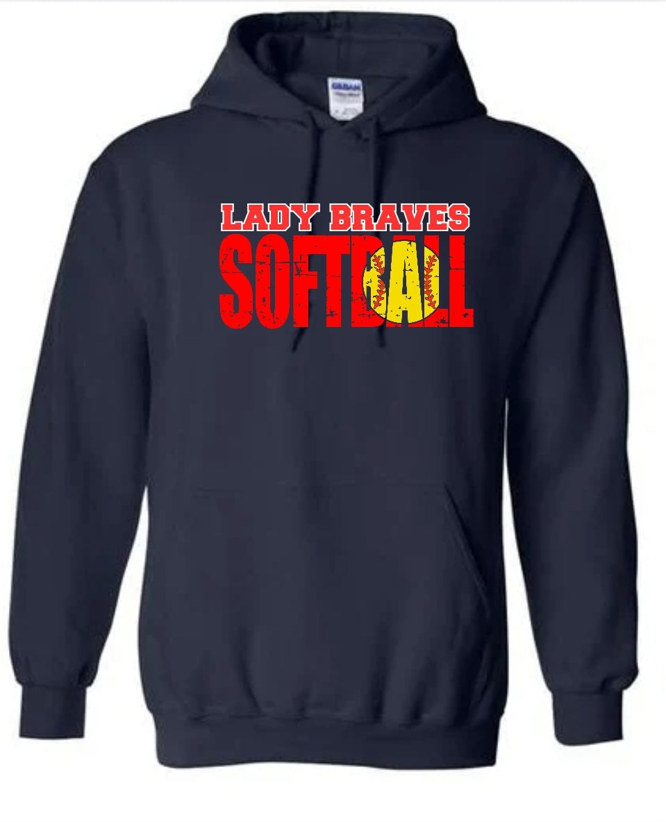 Lady Braves Softball Hoodie