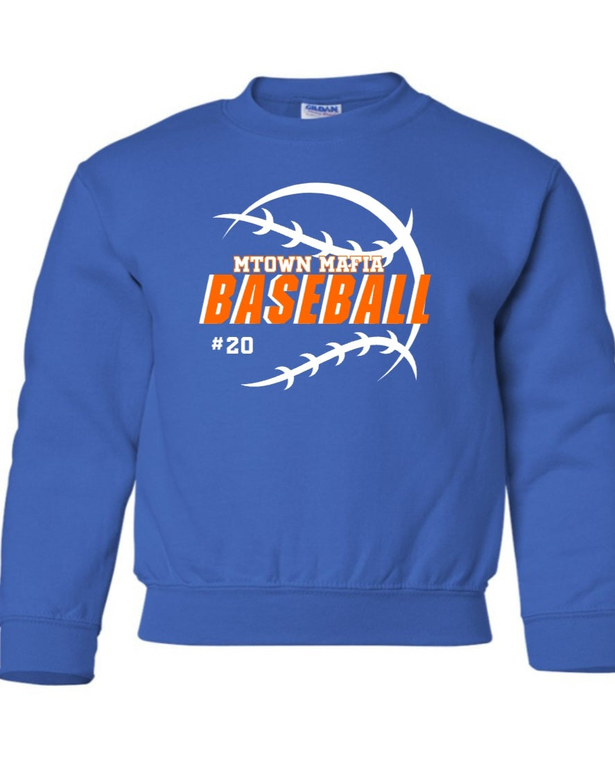 Mtown mafia Baseball with number Sweatshirt