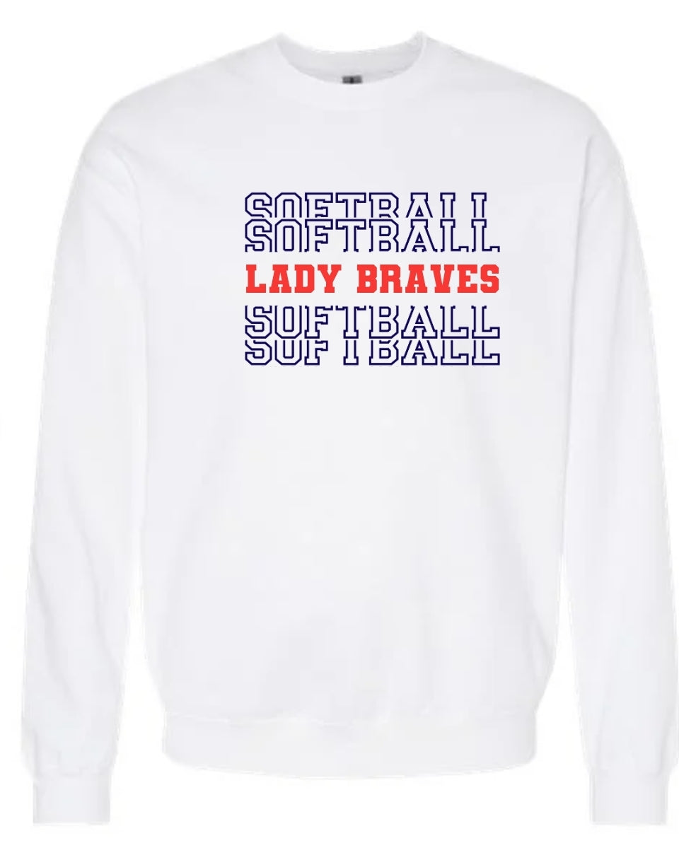 Lady Braves Stacked Sweatshirt