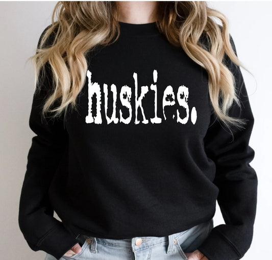 Distressed huskies sweatshirt/Hoodie