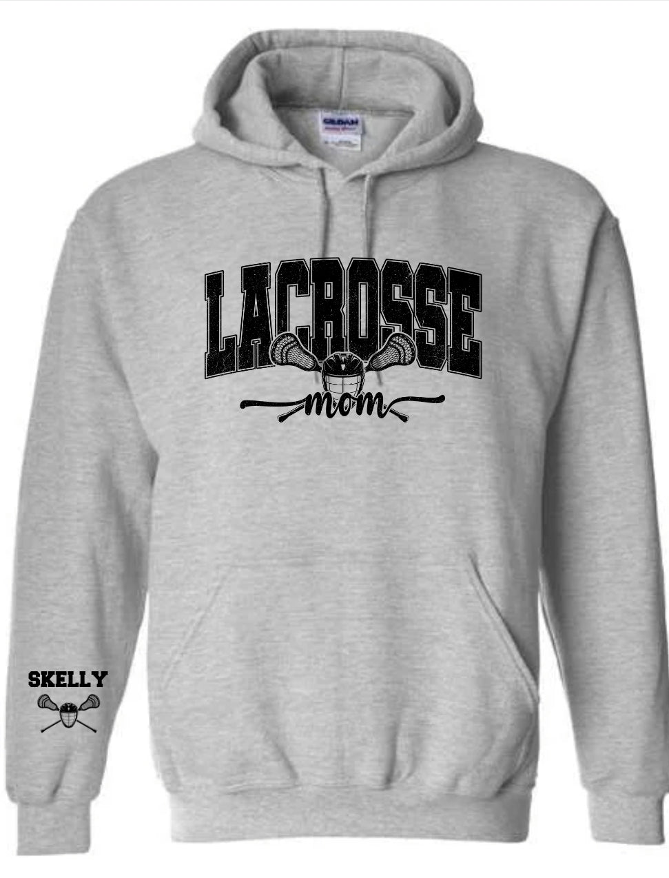 Lacrosse mom with name on sleeve