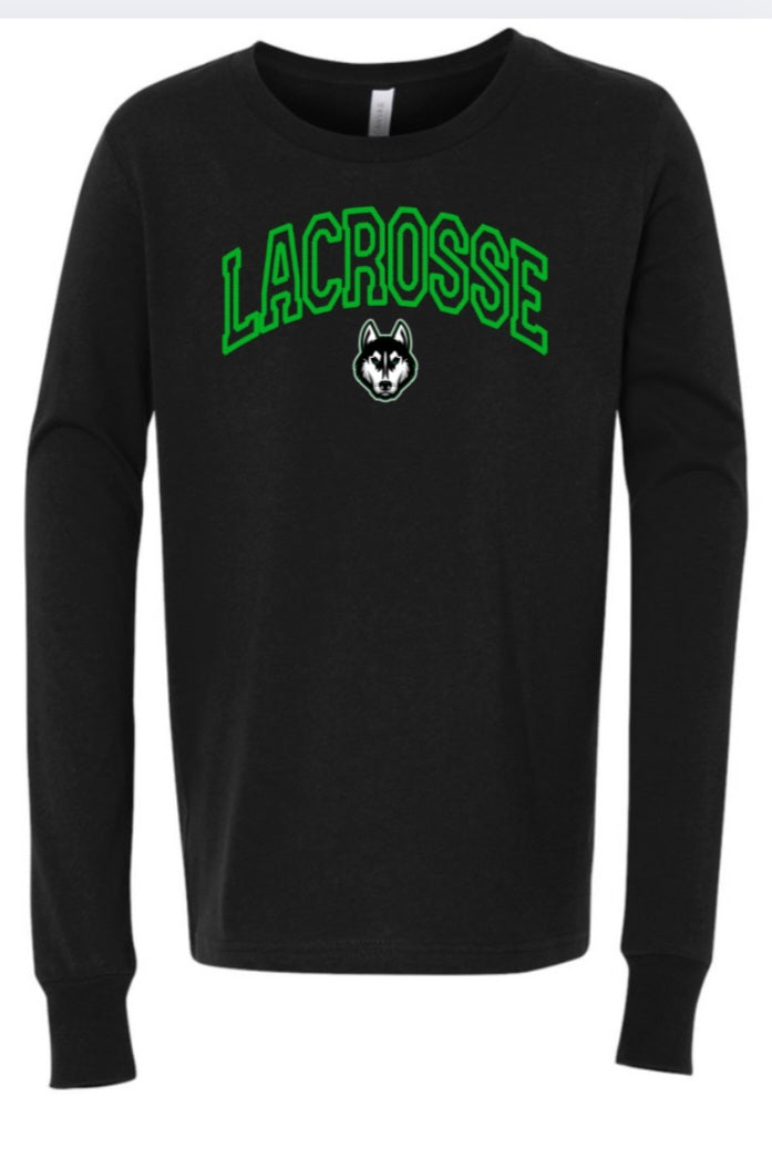 Faux Embroidered Lacrosse Long Sleeve