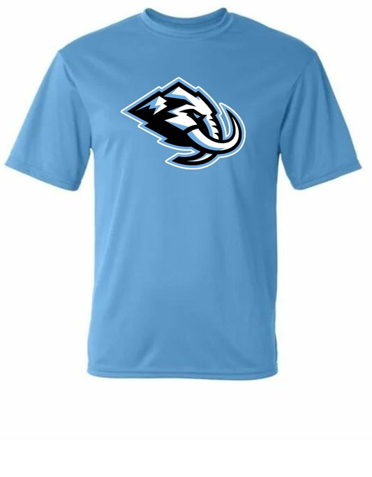 Mammoths Logo with Mammoth on Back Tee