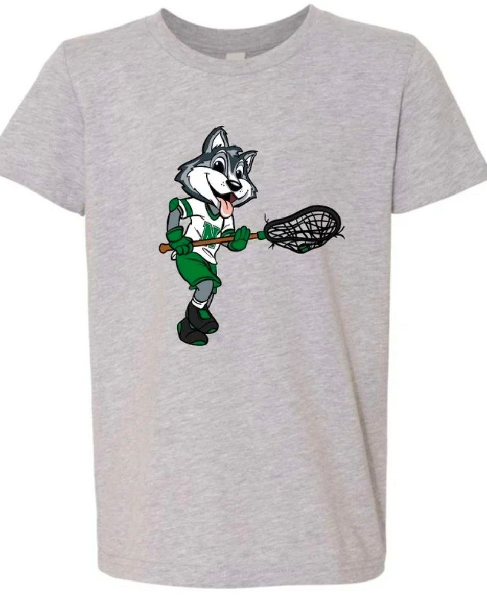 Husky Dog with Lacrosse Stick