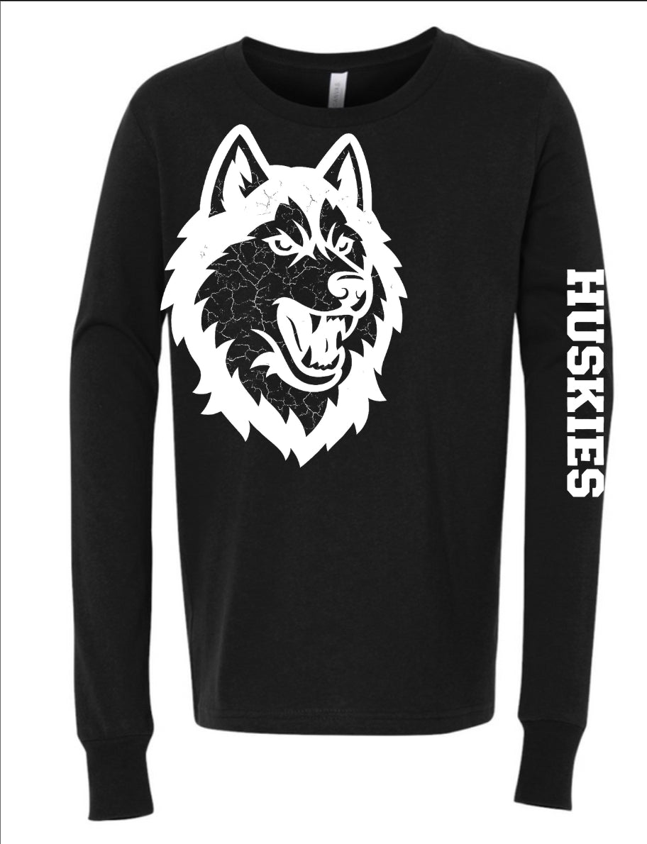 Huskies face Long sleeve