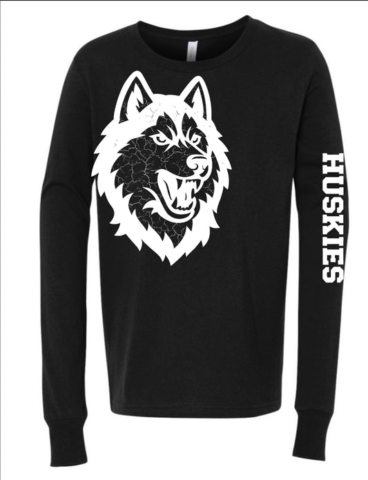 Huskies face Long sleeve