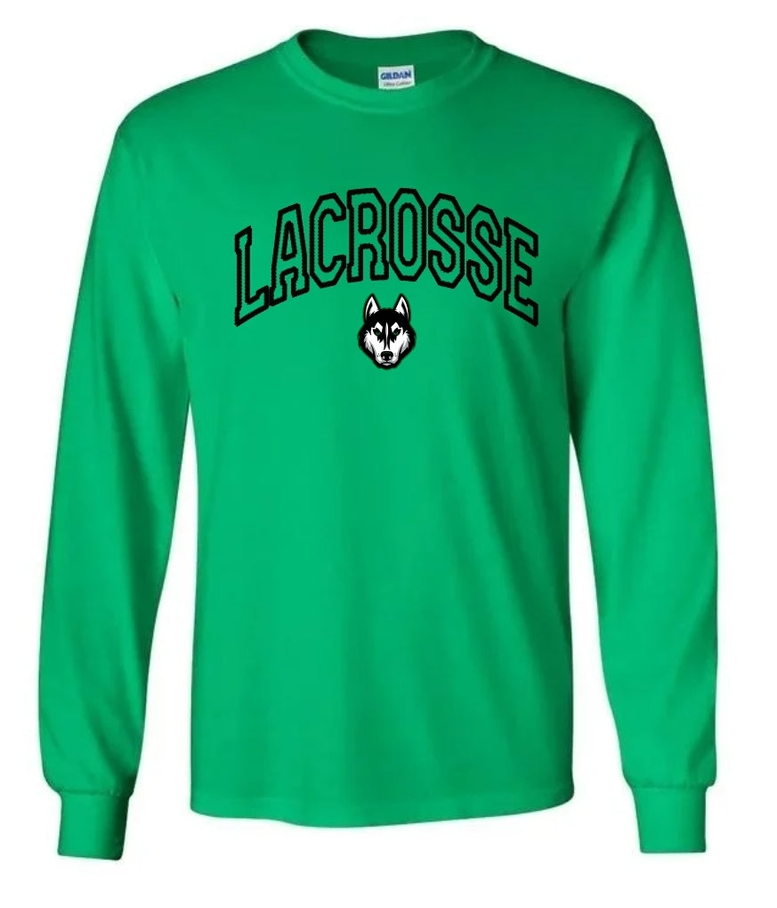 Faux Embroidered Lacrosse Long Sleeve