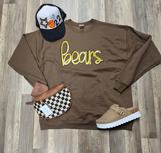 Bears Gold Sequin Patch