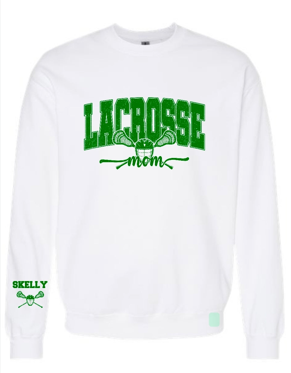 Lacrosse mom with name on sleeve