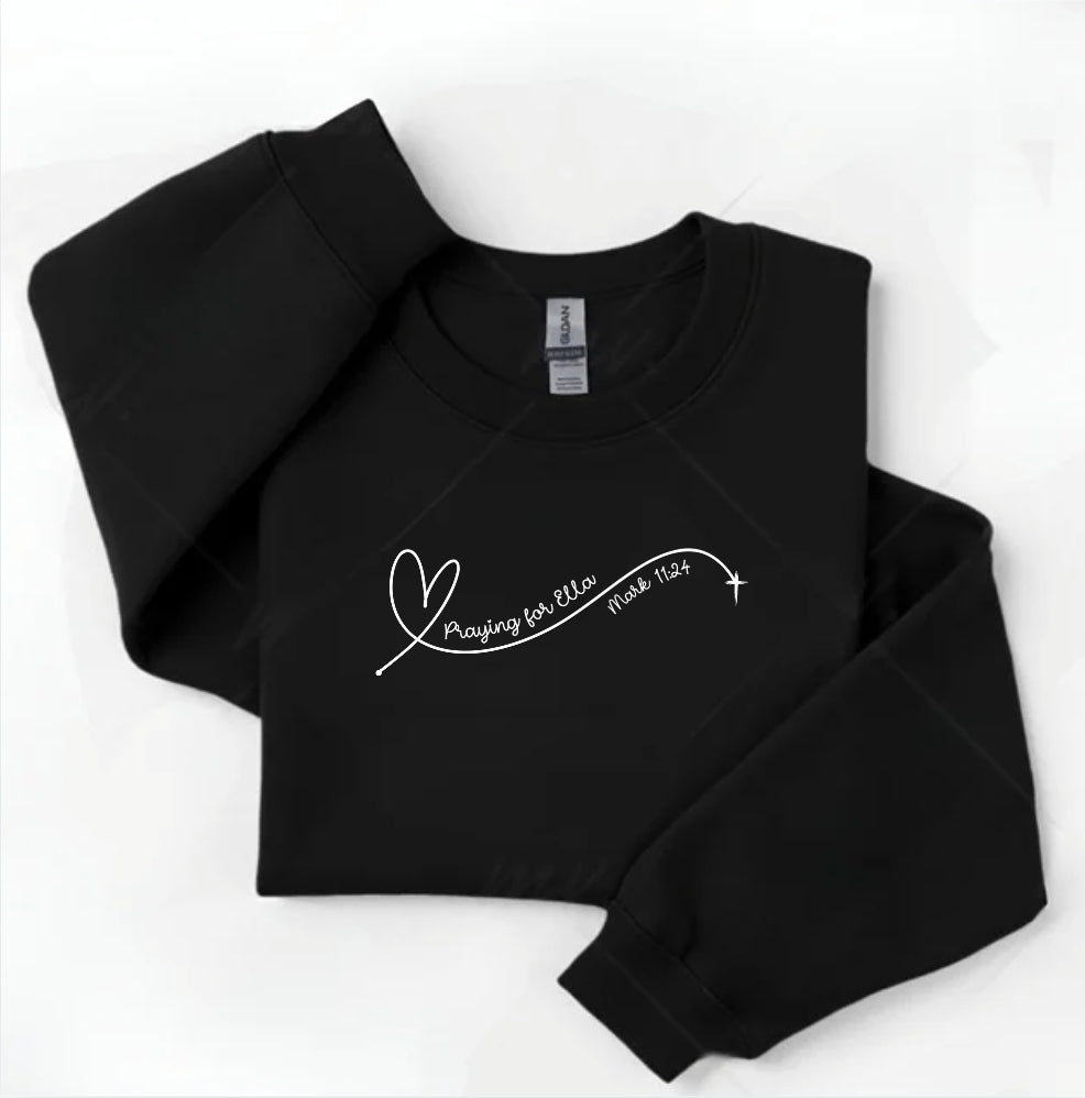 Praying for Ella Sweatshirt-TODDLER YOUTH