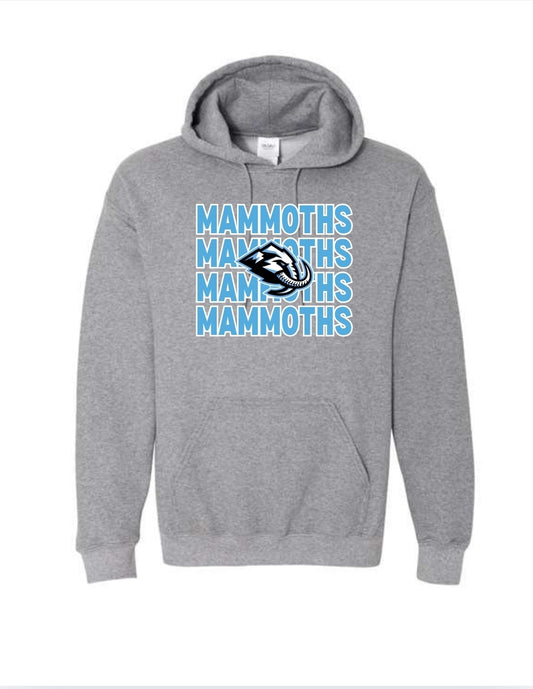 Mammoths stacked with logo hoodie