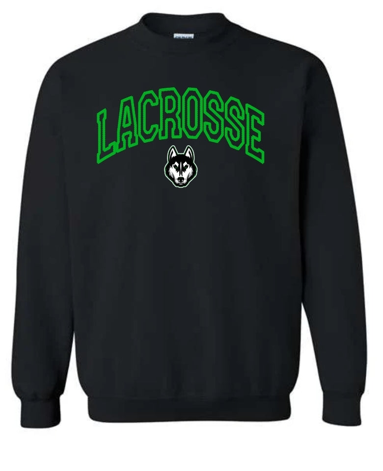 Faux Embroidered Lacrosse Sweatshirt