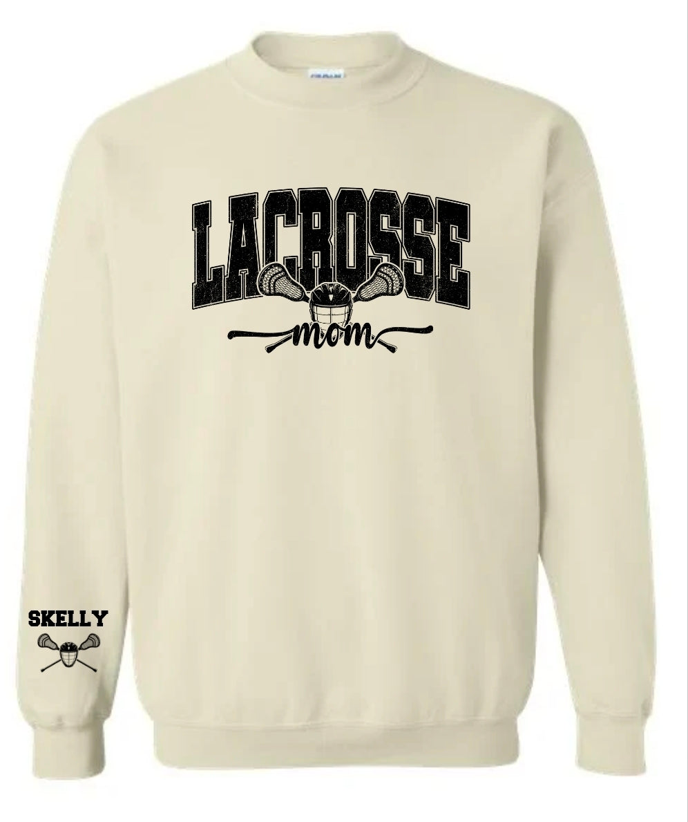 Lacrosse mom with name on sleeve