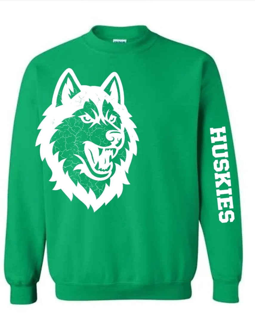 Huskies face sweatshirt/ hoodie