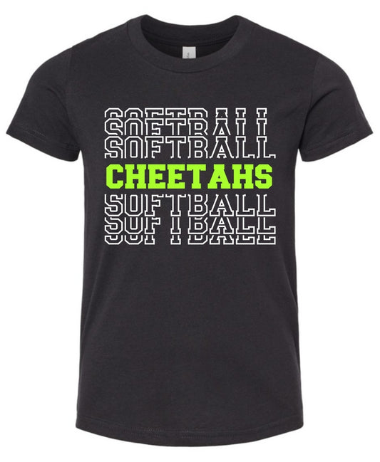 Cheetahs Softball Layered