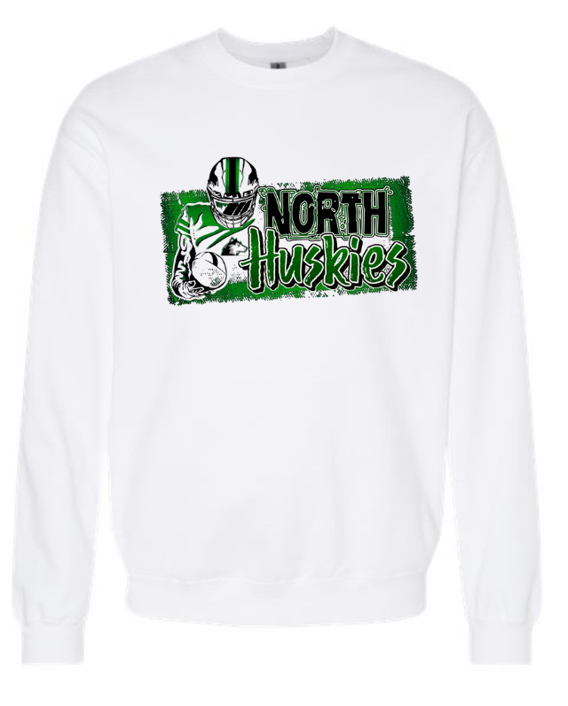 North Huskies Distressed Crewneck