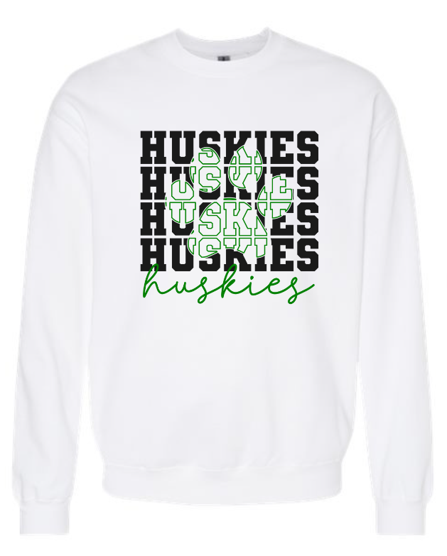 Husky Paw Print Crewneck Sweatshirt