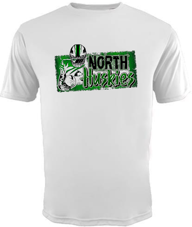 North Huskies Distressed Drifit Short Sleeve Tee