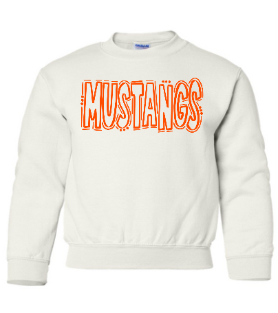 Mustang Doodle Adult Crewneck Sweatshirt