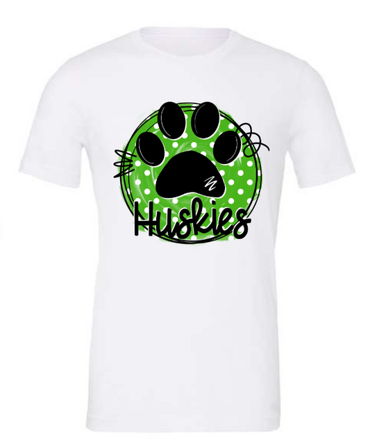 Huskies Polka Dot Short Sleeve Tee